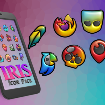 Iris Dark - 3D App Icons Android Screenshot 4