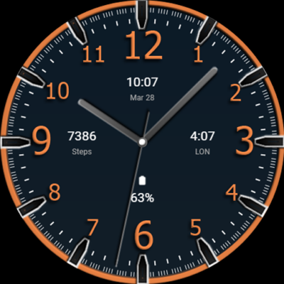 Key WF74 Analogue Watch Face Android Screenshot