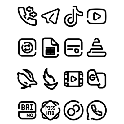 LineBula Black - Icon Pack Android Screenshot 2