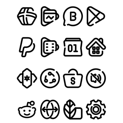 LineBula Black - Icon Pack Android Screenshot 3