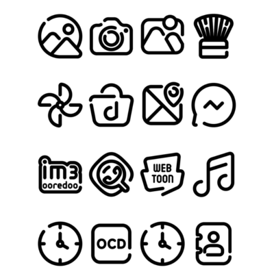 LineBula Black - Icon Pack Android Screenshot 4