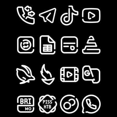 LineBula White - Icon Pack Android Screenshot 2