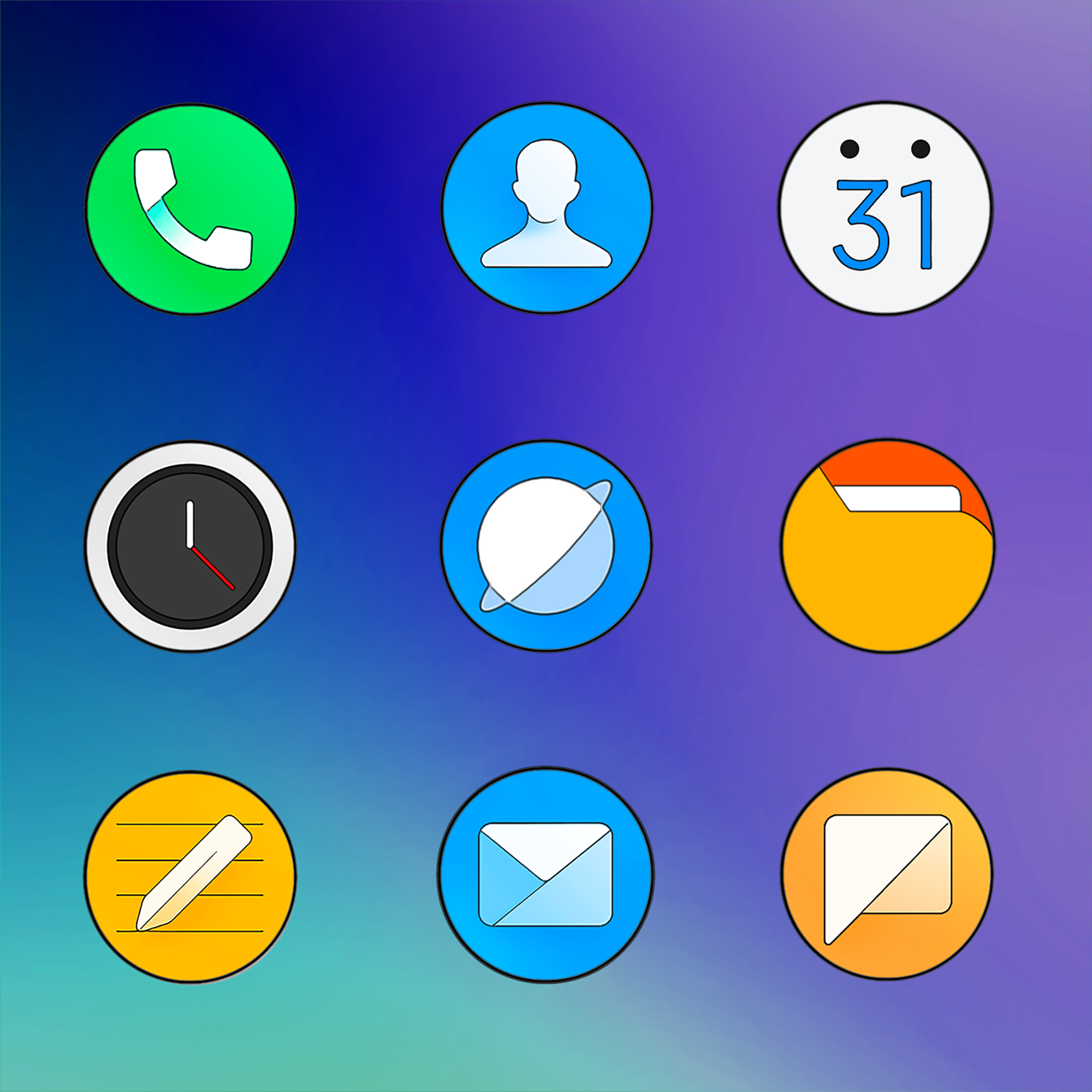 MIUl Circle - Icon Pack Android Screenshot 3