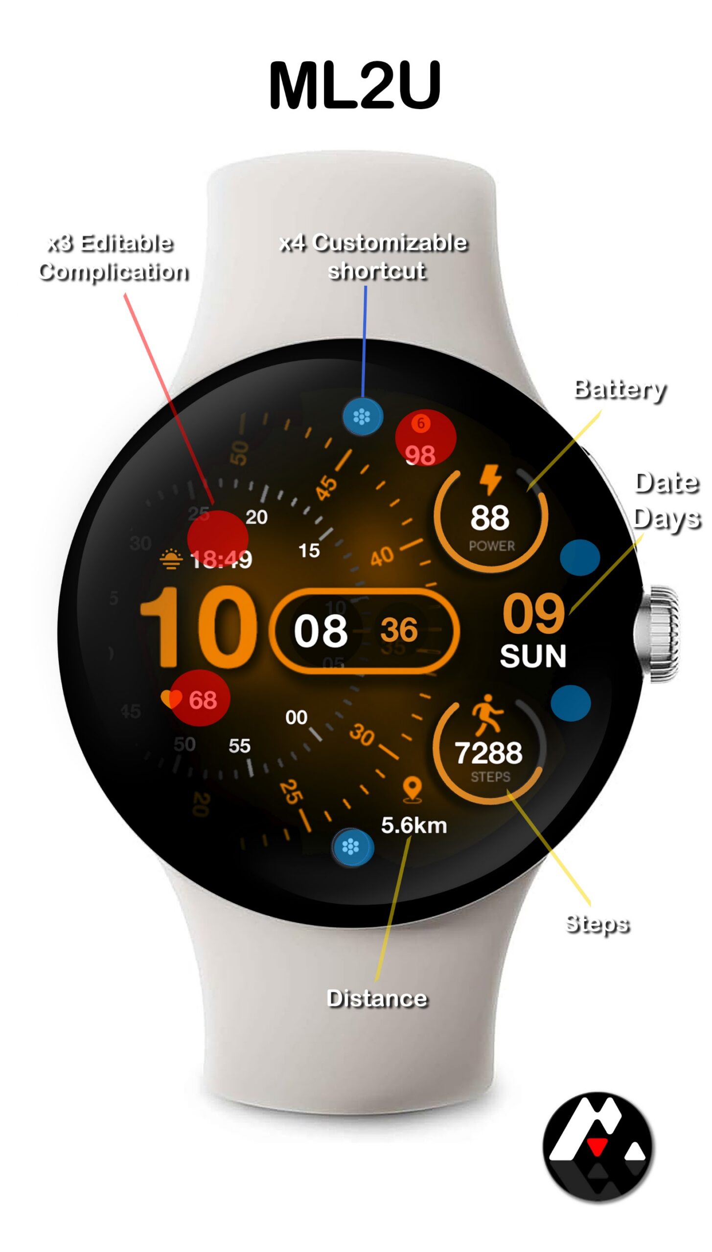 ML2U 215 Watch Face Android Screenshot 3