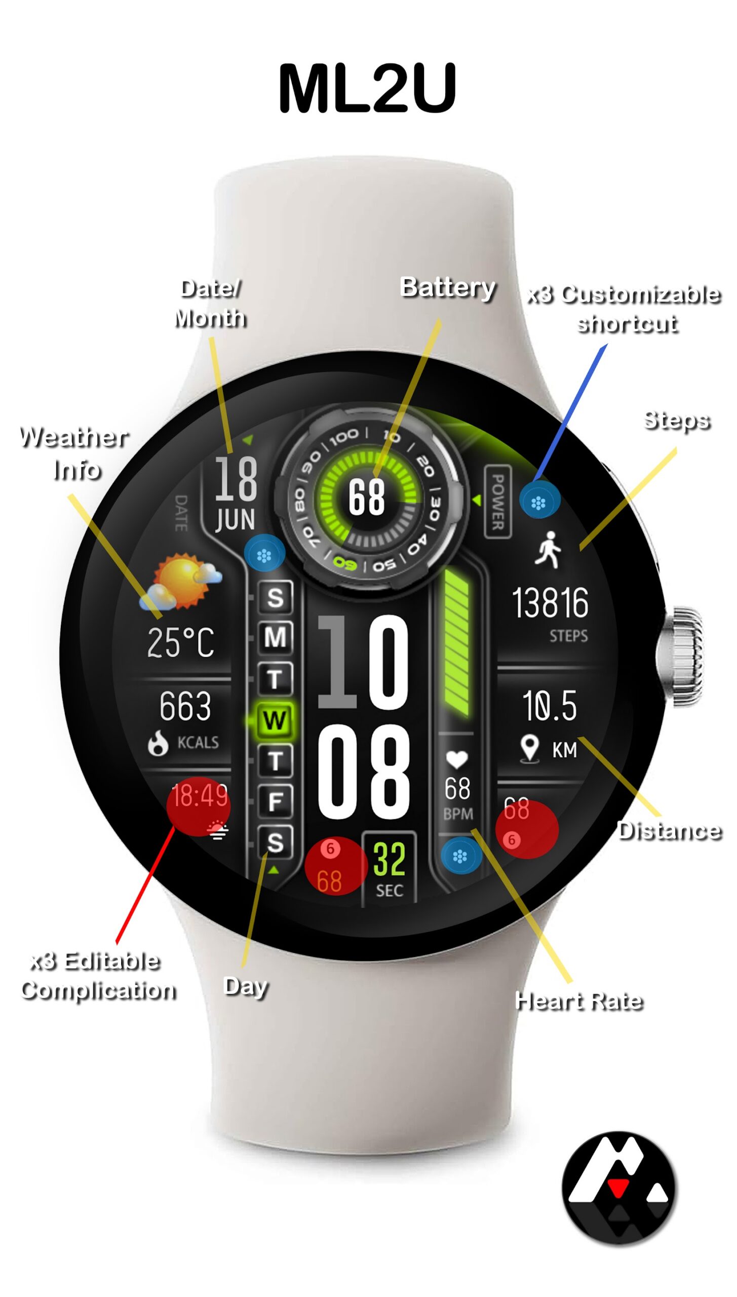 ML2U 275 Watch Face Android Screenshot 3