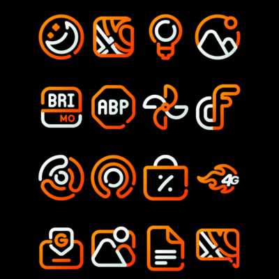 MangoLine - Orange Icon Pack Android Screenshot 2