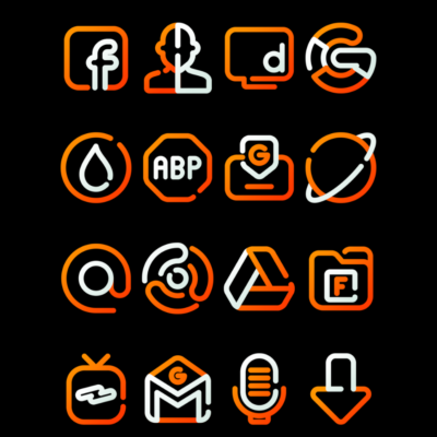 MangoLine - Orange Icon Pack Android Screenshot 3