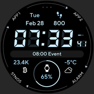 Marine Digital: Watch face Android Screenshot