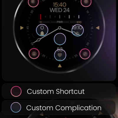 Minimal Black v32 Watch Face Android Screenshot 3