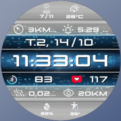 N-SPORT 680 Digital Watch Face Android Screenshot