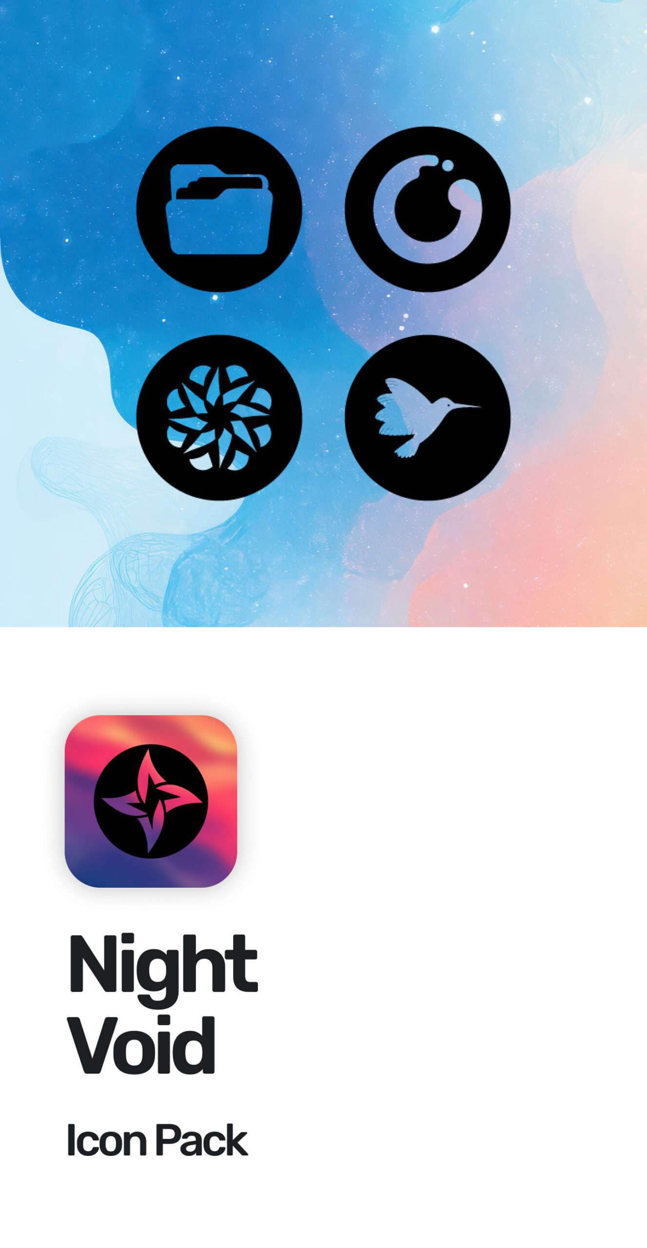 Night Void Icon Pack Android Screenshot 2