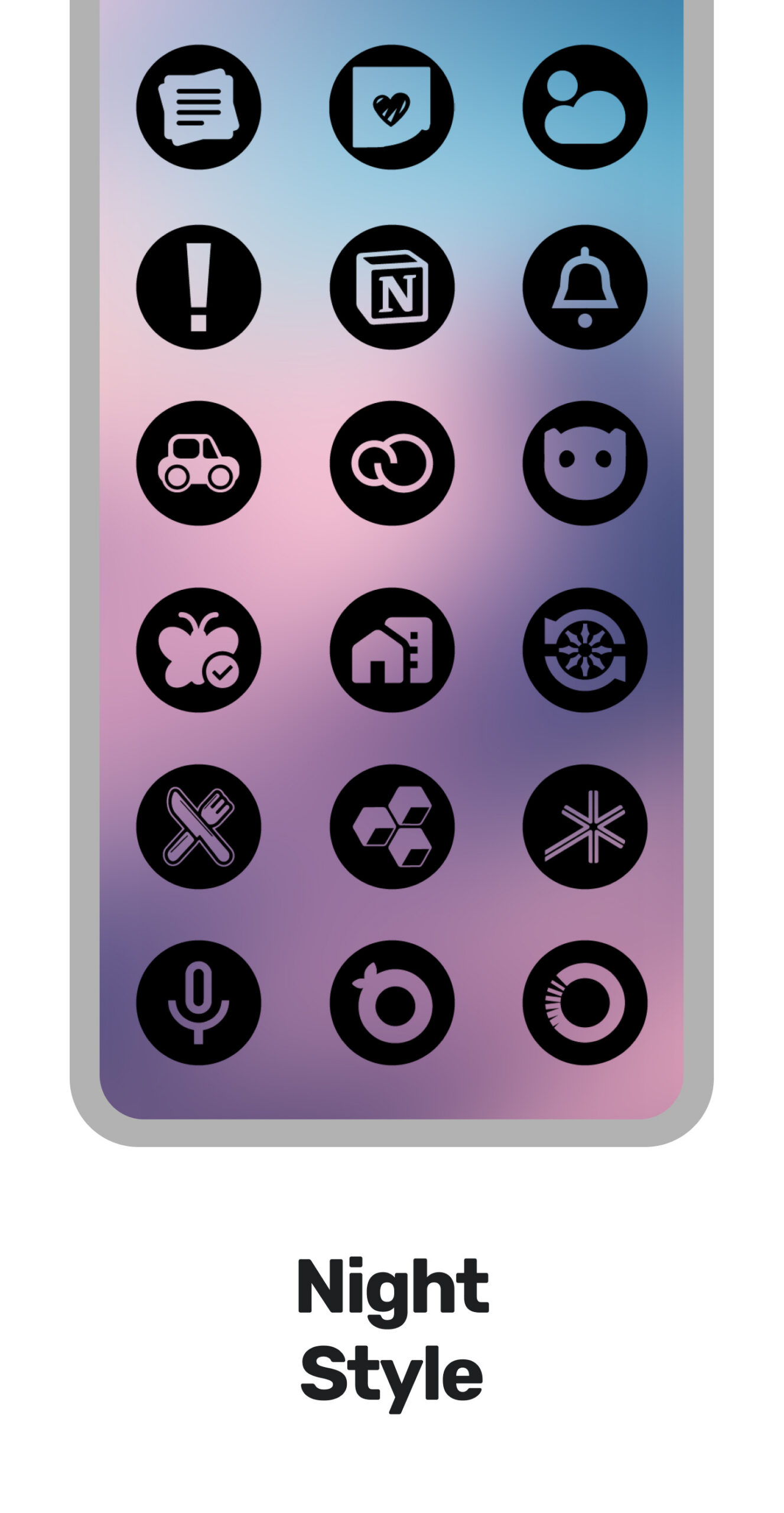 Night Void Icon Pack Android Screenshot 4