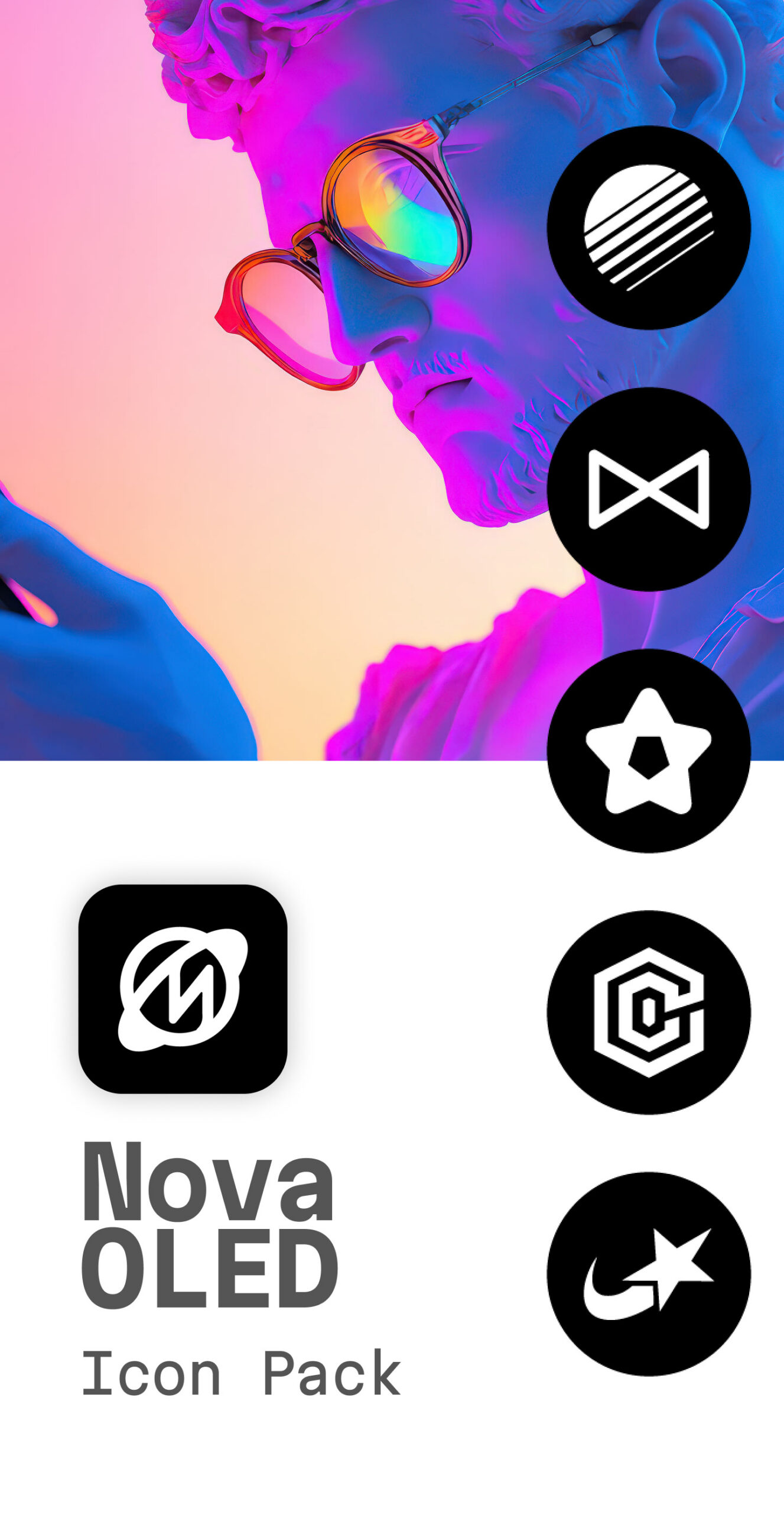 Nova OLED 17 Icon Pack Android Screenshot 2