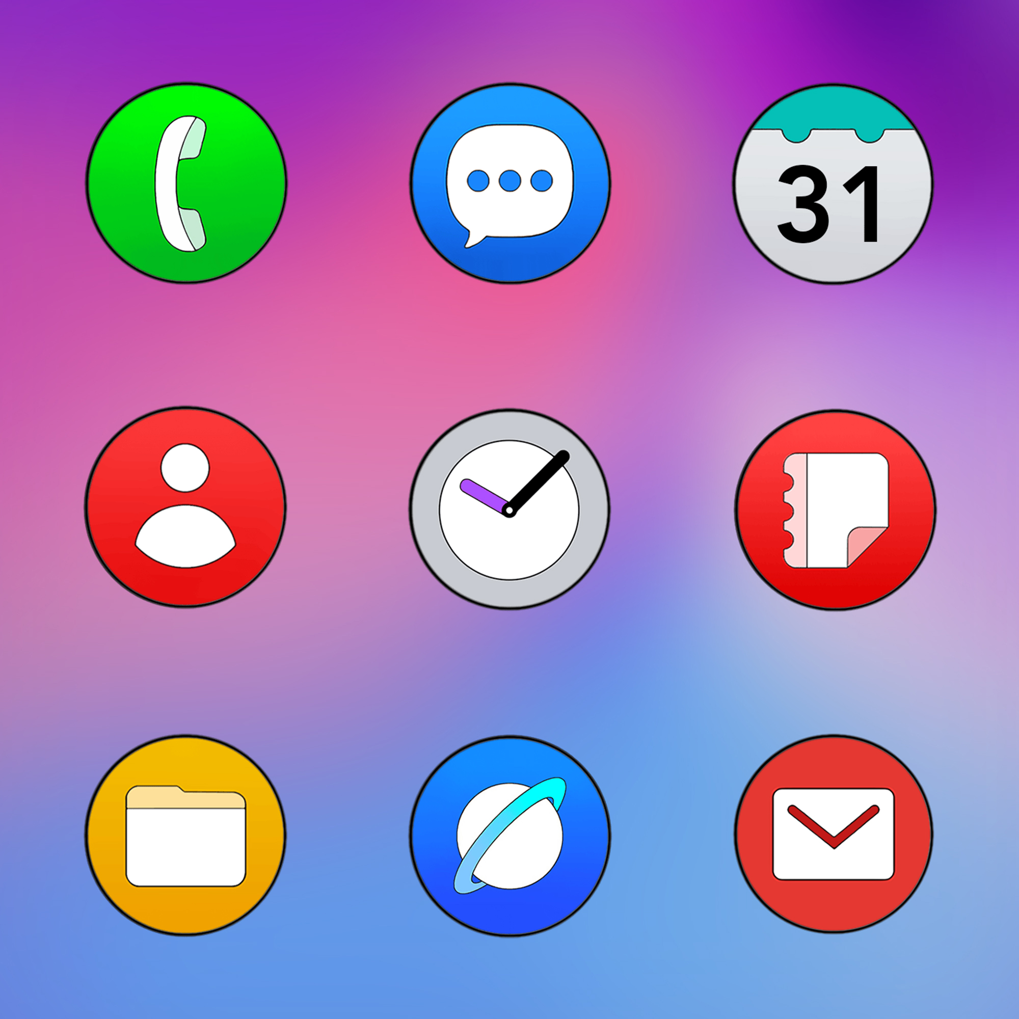 One UI Circle - Icon Pack Android Screenshot 3