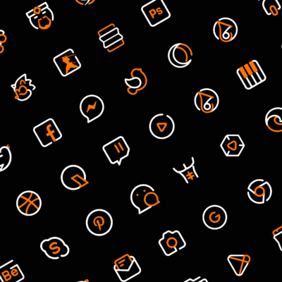 OrangeLine IconPack : LineX Android Screenshot 4