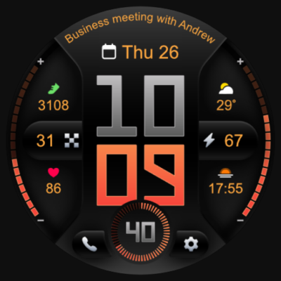PRADO 76 Digital Watch Face Android Screenshot