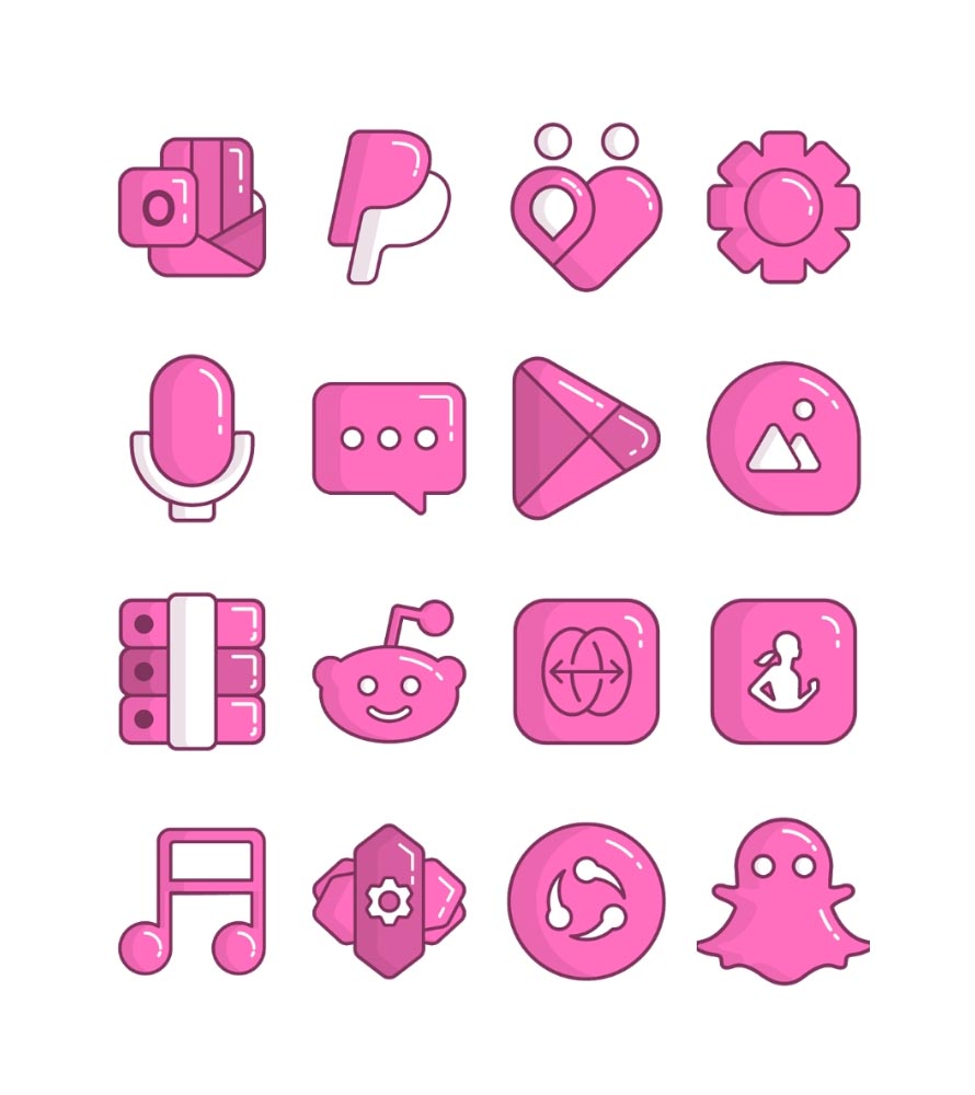Pink Teddy - icon pack Android Screenshot 4