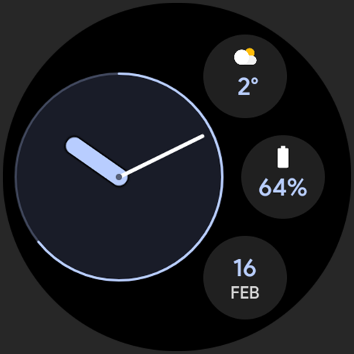 Pixel Analog Watch face Android Screenshot