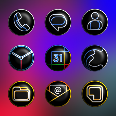Pixly Dark 3D - Icon Pack Android Screenshot 3