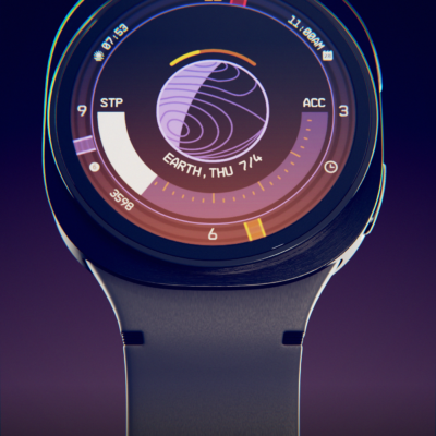 Planet in stars Watch Face Android Screenshot 3