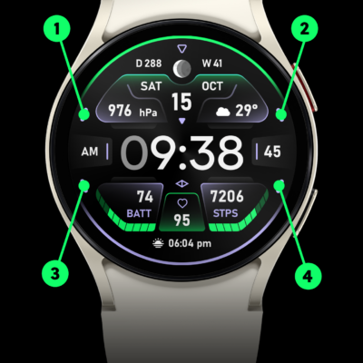 Polaris: Digital Watch Face Android Screenshot 3