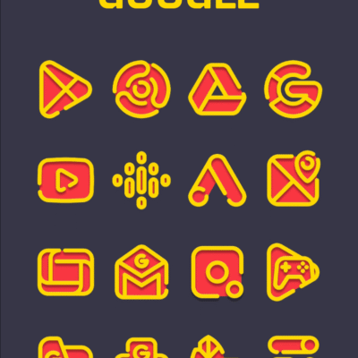 Red Yellow - Icon Pack Android Screenshot 2