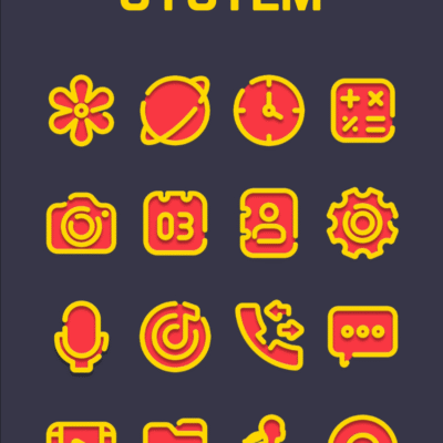 Red Yellow - Icon Pack Android Screenshot 3