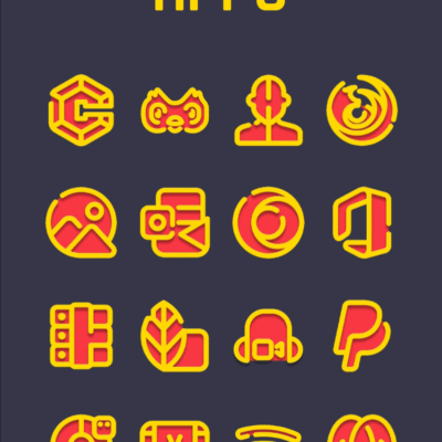 Red Yellow - Icon Pack Android Screenshot 4