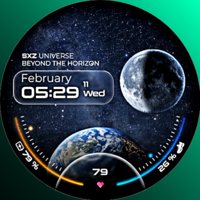 SXZ Space Watch Face Android Screenshot