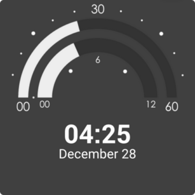 Semicircle Watch Face Android Screenshot