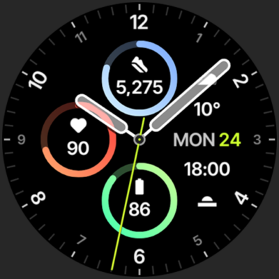 Sporty Analog Watch Face Android Screenshot