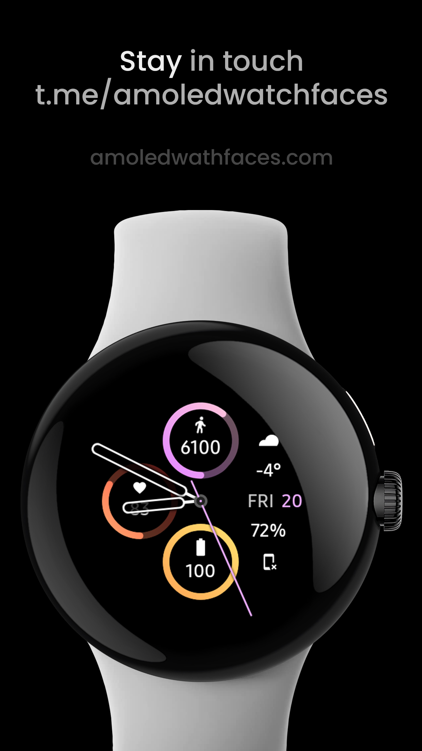 Sporty Analog Watch Face Android Screenshot 4