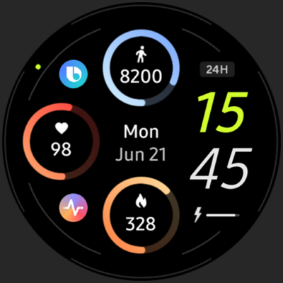 Sporty Digital Watch Face Android Screenshot
