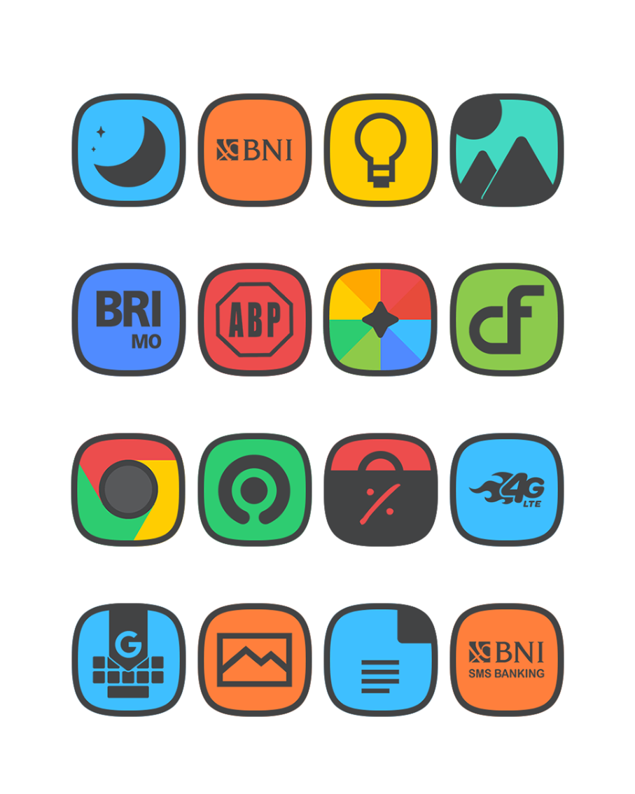 Squircle Dark - Icon Pack Android Screenshot 2