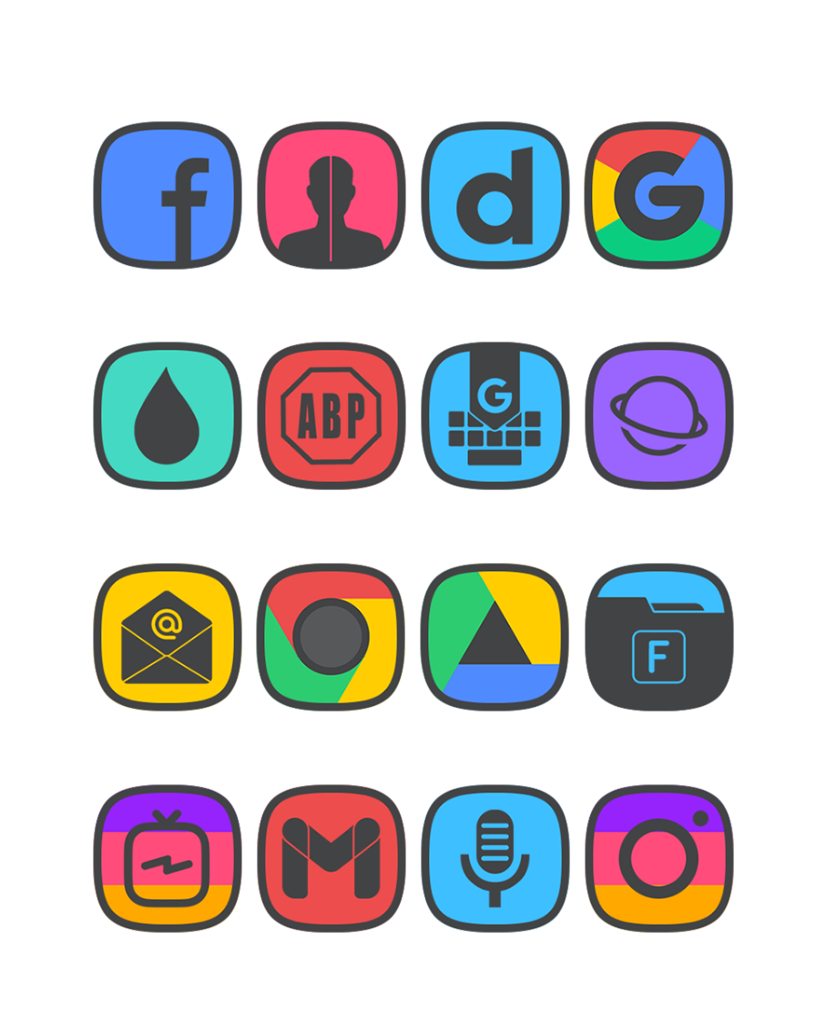 Squircle Dark - Icon Pack Android Screenshot 3