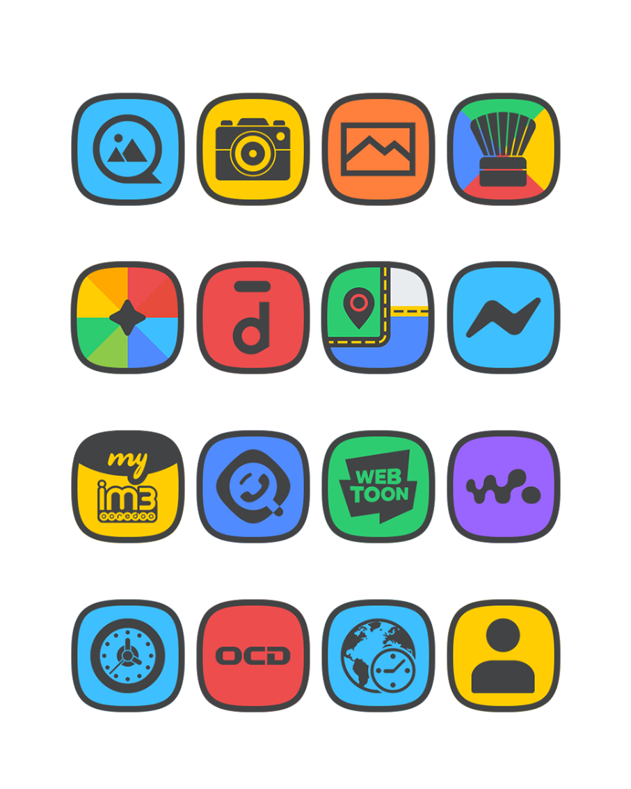 Squircle Dark - Icon Pack Android Screenshot 4