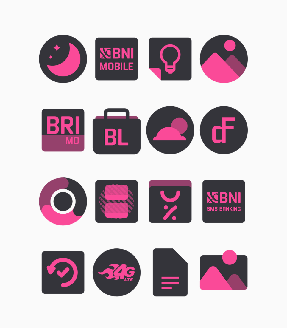 Strawberry - Pink Icon Pack Android Screenshot 2