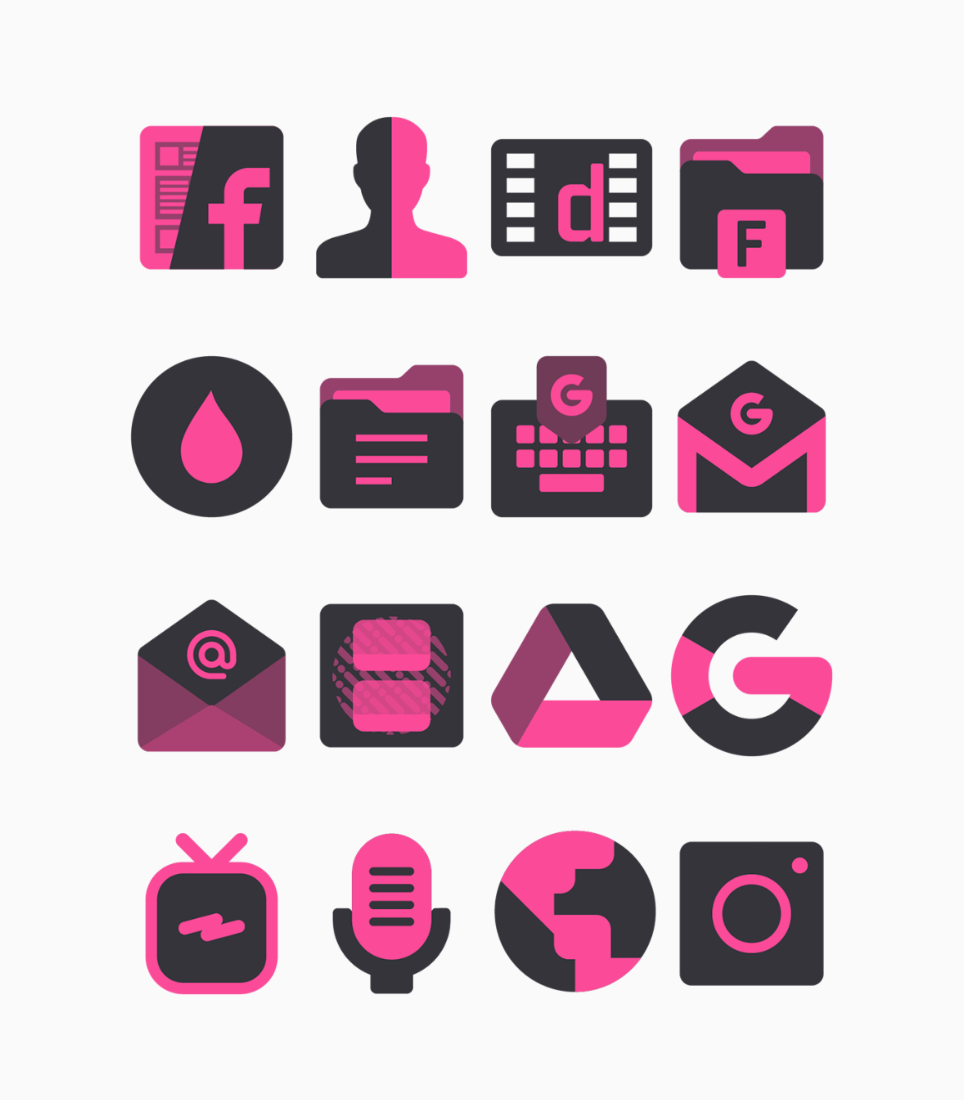 Strawberry - Pink Icon Pack Android Screenshot 3
