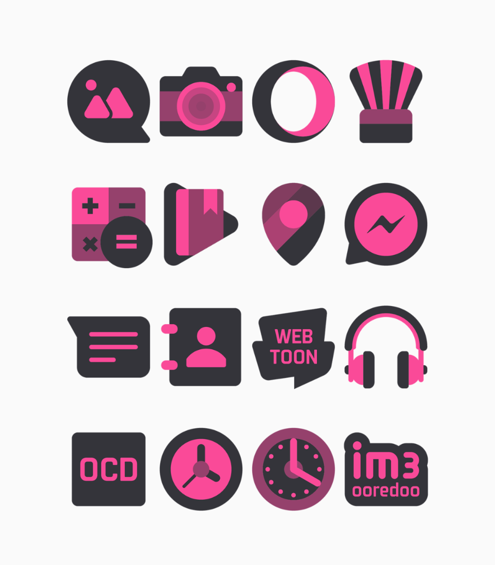 Strawberry - Pink Icon Pack Android Screenshot 4