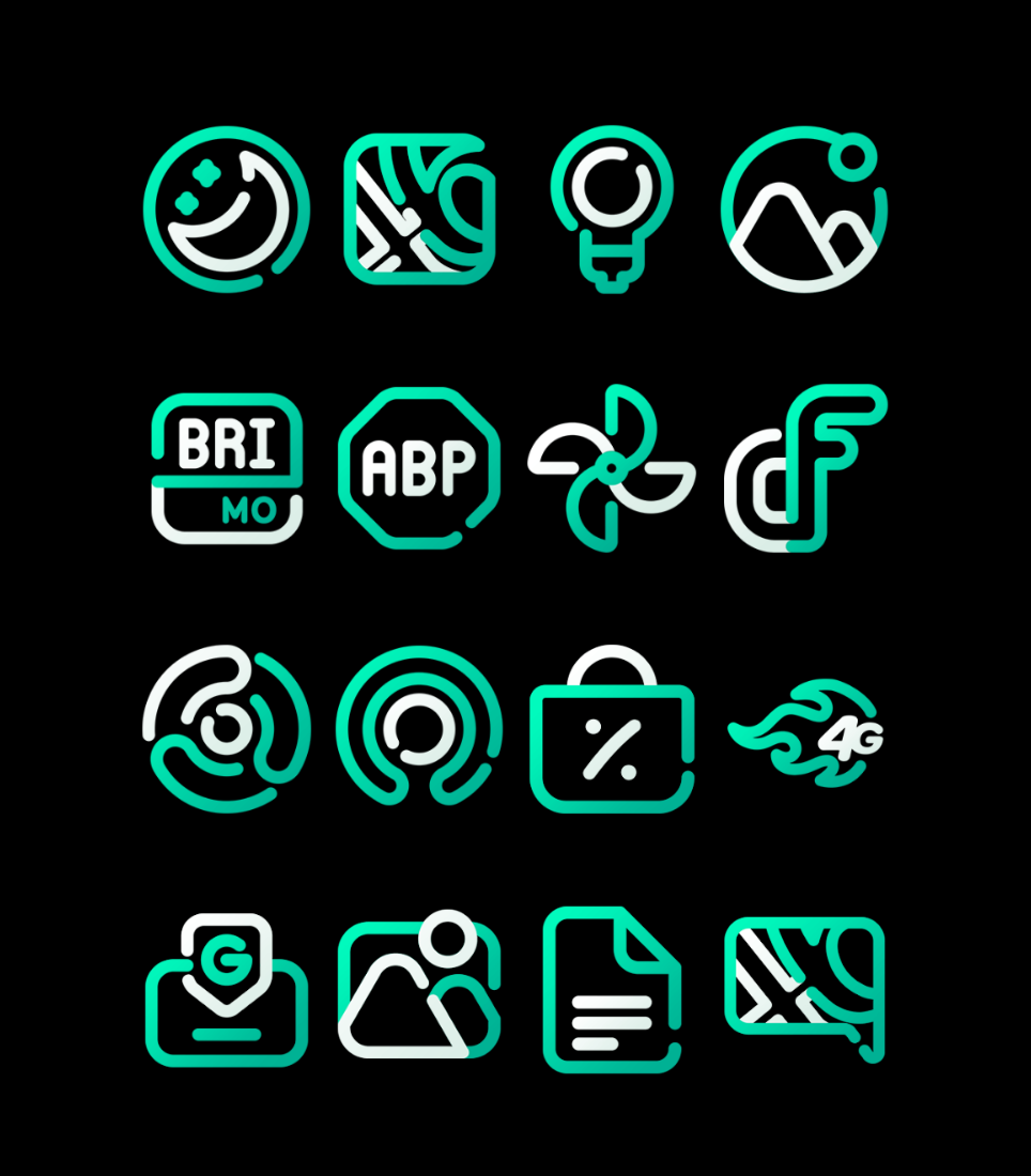 ToscaLine - Turqoise Icon Pack Android Screenshot 2