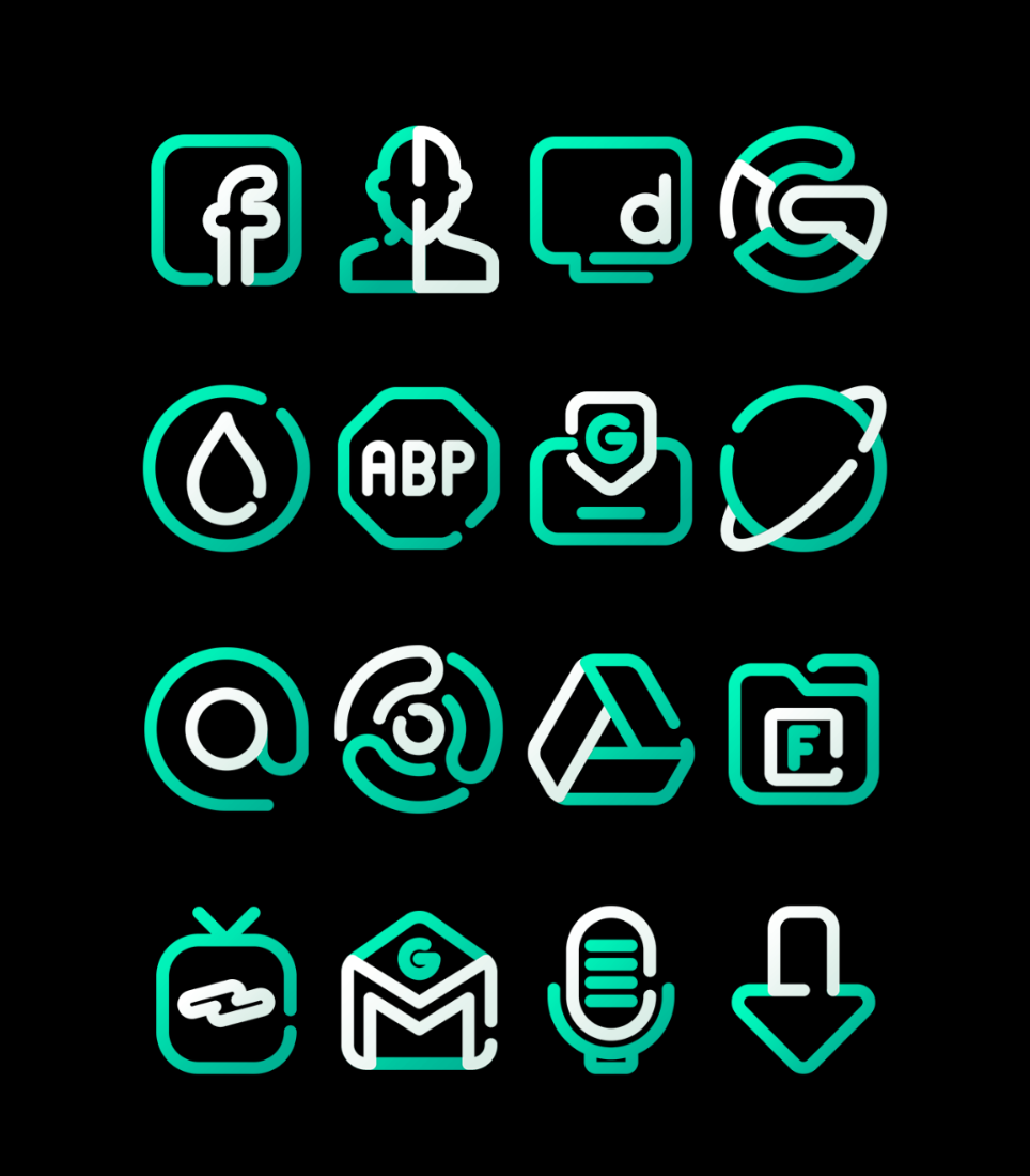 ToscaLine - Turqoise Icon Pack Android Screenshot 3