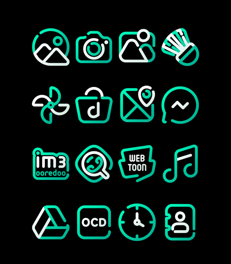 ToscaLine - Turqoise Icon Pack Android Screenshot 4