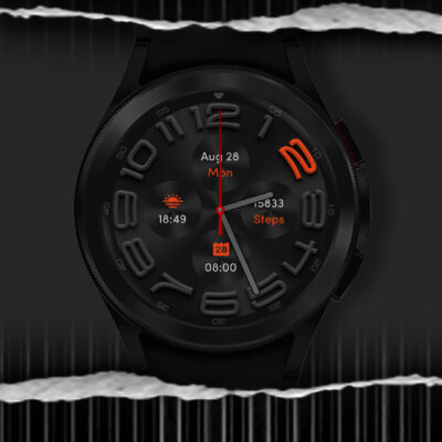 W6 Dark Style Wear OS 5+ Android Screenshot 2