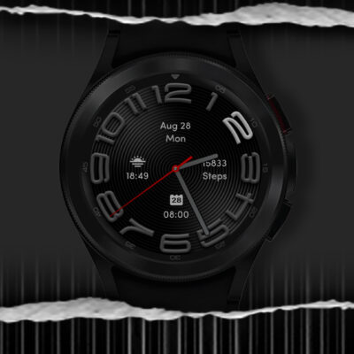 W6 Dark Style Wear OS 5+ Android Screenshot 3