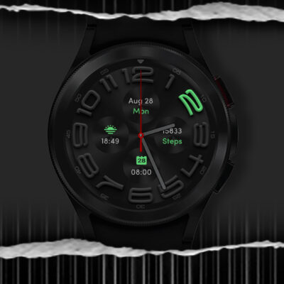 W6 Dark Style Wear OS 5+ Android Screenshot 4