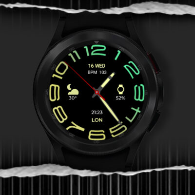 W6 Gradient Style Wear OS 4+ Android Screenshot 2