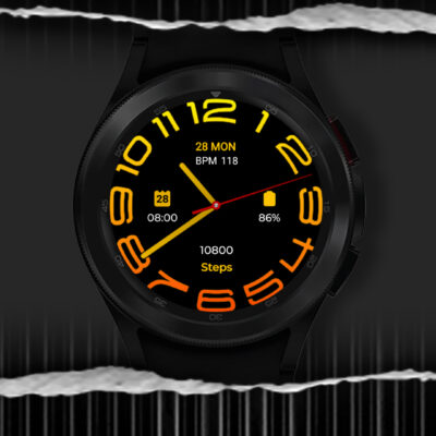 W6 Gradient Style Wear OS 4+ Android Screenshot 3