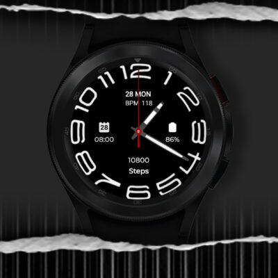 W6 Gradient Style Wear OS 4+ Android Screenshot 4