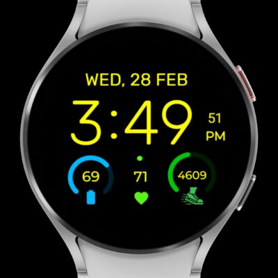 Watch Face Digital EasyRead D1 Android Screenshot 4
