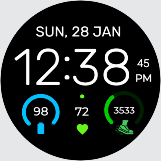Watch Face Digital EasyRead D1 Android Screenshot